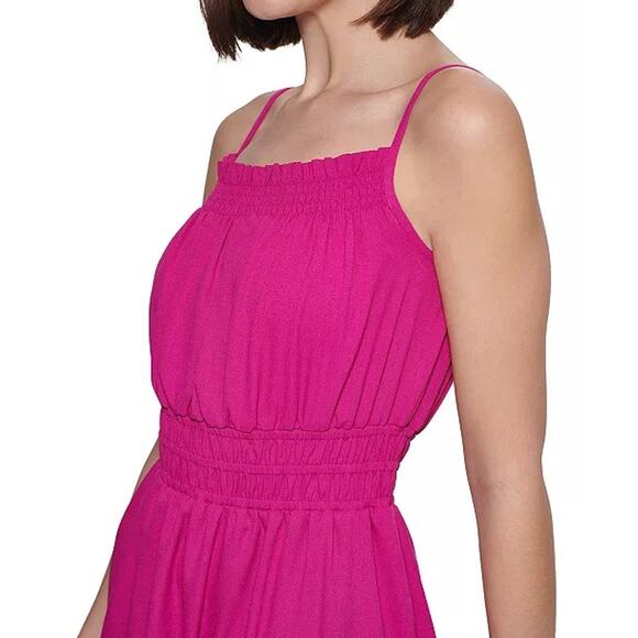 NWT KENSIE Women's Smocked A-Line Dress Size 10 - Picture 3 of 7